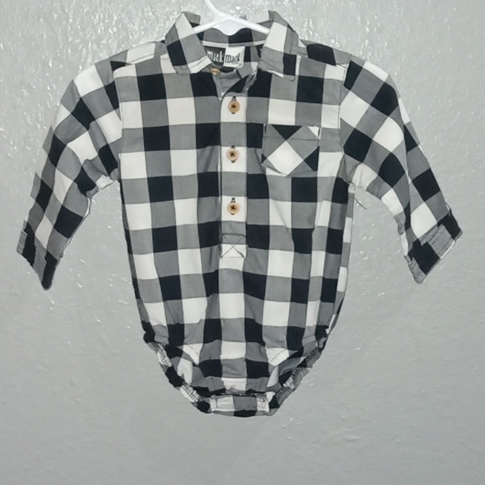 Mick Mack Ltd. checked onesie